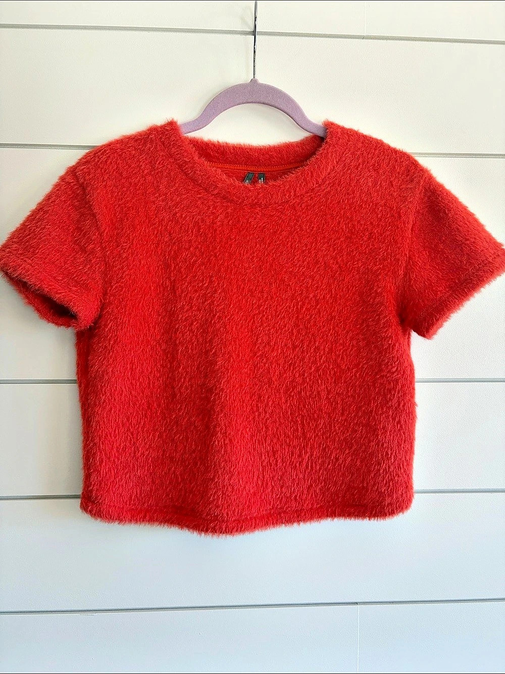 Anthropologie Fuzzy Crop Sweater Size Medium